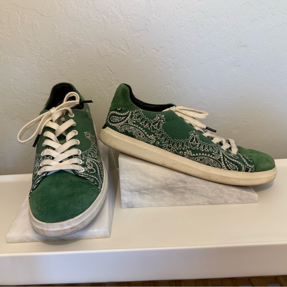 Tory Burch Green Paisley Print Sneakers Women’s Size 8M